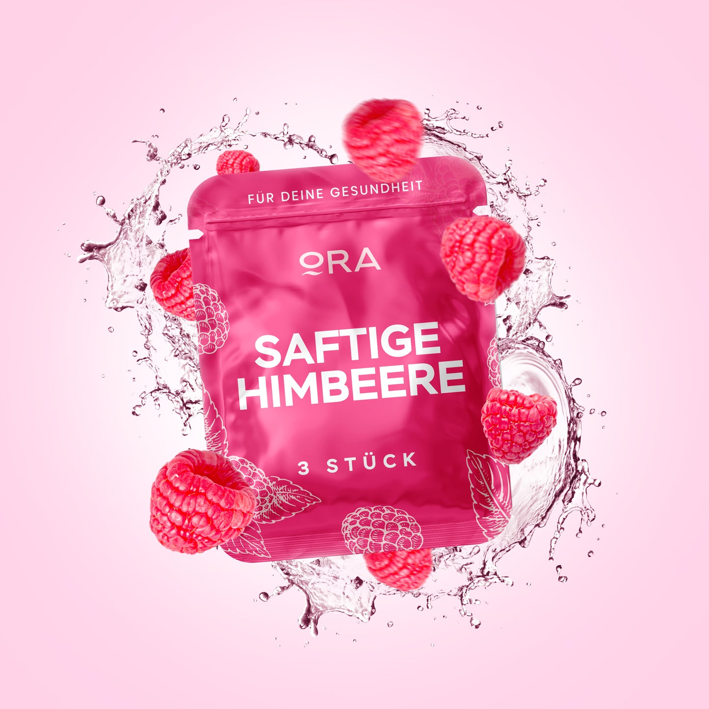 Saftige Himbeere